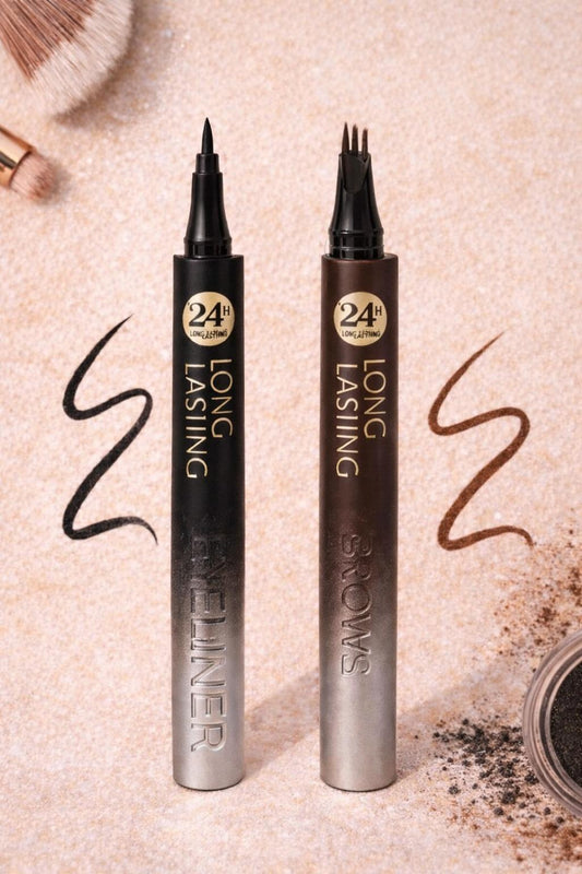 Pack Duo Definición: Eyeliner 24h + Lápiz de Cejas Microblading